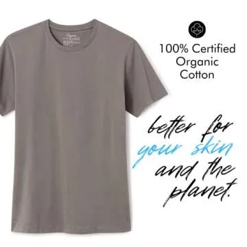 Organic Signatures Soft Crewneck Organic Cotton Tee for Men