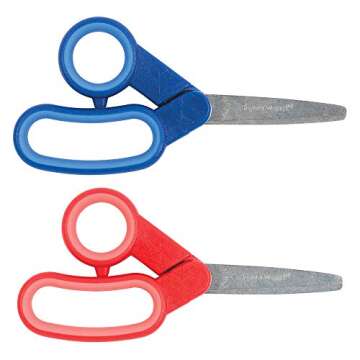 Schoolworks 153520-1005 Blunt-tip Kids Scissors 2 Pack, 5 Inch, Blue and Red