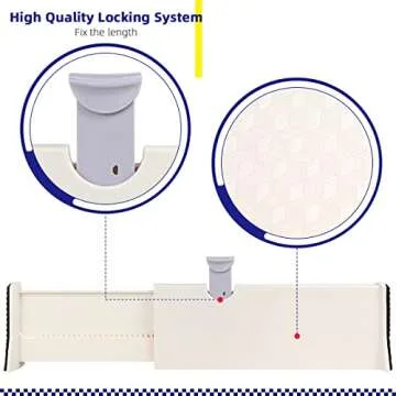 ZNCMRR Drawer Organizer - 6 Pack Adjustable Dividers for Storage