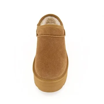 CUSHIONAIRE Women's Cozy Suede Mule Platform Slippers