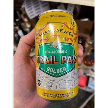Sierra Nevada Trail Pass Golden Non-Alcoholic Beer 5 Pack - 12oz Cans - Delicious Dealcoholized Craf...