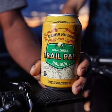 Sierra Nevada Trail Pass Golden Non-Alcoholic Beer 5 Pack - 12oz Cans - Delicious Dealcoholized Craft Brew