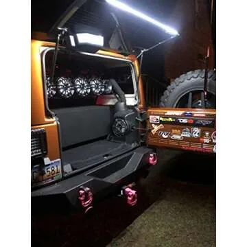Brawlee LED Rear Glass Lift Gate Dome Light Bar 07-18 JK JKU Hardtops Factory Look Easy Install Added Safety at Night Great for Camping, Tailgating