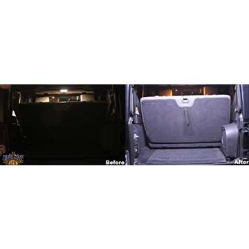 Brawlee LED Rear Glass Lift Gate Dome Light Bar 07-18 JK JKU Hardtops Factory Look Easy Install Added Safety at Night Great for Camping, Tailgating