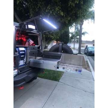 Brawlee LED Rear Glass Lift Gate Dome Light Bar 07-18 JK JKU Hardtops Factory Look Easy Install Added Safety at Night Great for Camping, Tailgating