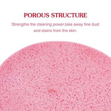 120 Pcs Facial Sponge Compressed,Face Cleansing Sponge Makeup Removal Sponge Pad,Exfoliating Wash Round Sponge for Women,Girls(Pink,Yellow)