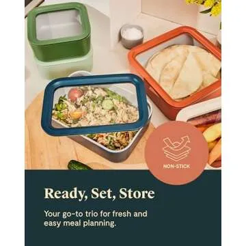 Caraway 3pc Non-Toxic Glass Food Storage Set