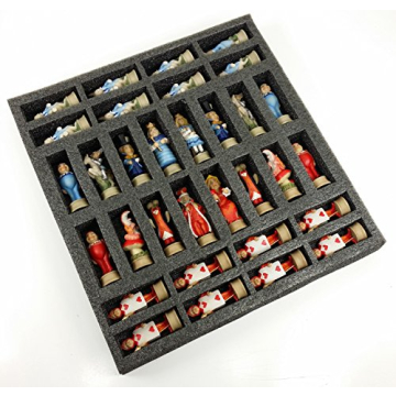 HPL Alice in Wonderland Fantasy Chess Set with 17" Mosaic Color Board