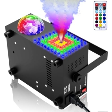IMONE 2 in 1 Fog Machine with Disco Ball and 72 Lights for Halloween