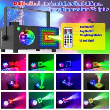IMONE 2 in 1 Fog Machine with Lights for Parties