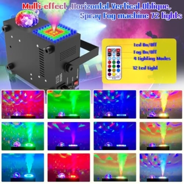 IMONE 2 in 1 Fog Machine with Lights for Parties