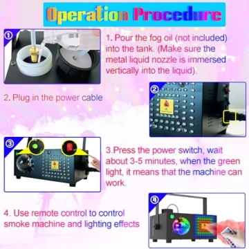 IMONE 2 in 1 Fog Machine with Lights for Parties