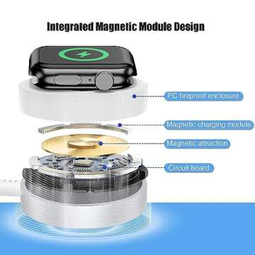 Fast Charging Magnetic iWatch Charger Cable with USB C Block for Series Ultra/9/8/7/6/SE/SE2/5/4/3