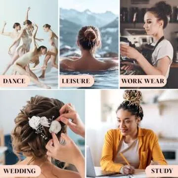 Kitsch U Shaped Hair Pins for Girls, Teens & Women | Hairpin Perfect for Updos, Ballet Buns & Wig Styling - 3 Inches & 2.5 Inches, Brown, 18Pcs