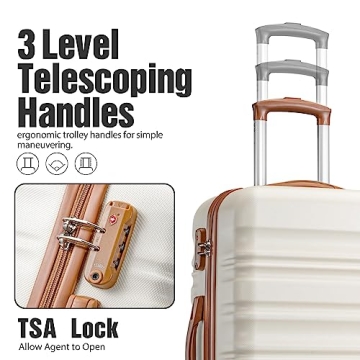 LONG VACATION 6-Piece Luggage Set with TSA Locks