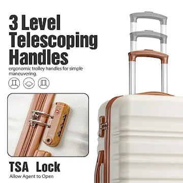 LONG VACATION 6-Piece Luggage Set with TSA Locks