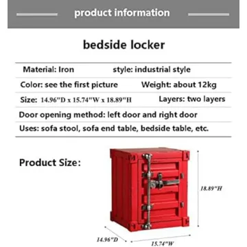ZHAOYONGLI Industrial End Table - Stylish Storage Solution