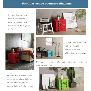 ZHAOYONGLI Industrial End Table - Stylish Storage Solution