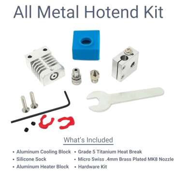 Microswiss All Metal Hotend Kit for Creality CR-10 / CR10 / CR10S / Ender 2 / Ender 3 Ender 5 Printers .4mm