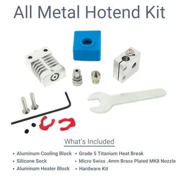 Microswiss All Metal Hotend Kit for Creality CR-10 / CR10 / CR10S / Ender 2 / Ender 3 Ender 5 Printers .4mm