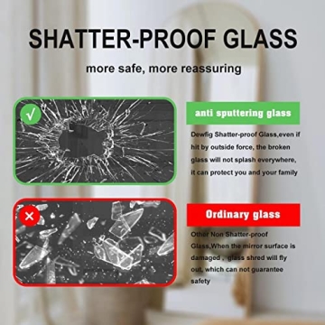 Dewfig Arched Full Length Floor Mirror 71x30 Gold