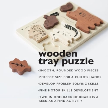 Wee Gallery Wooden Puzzle for Kids Educational Fun