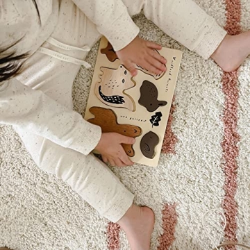 Wee Gallery Wooden Puzzle for Kids Educational Fun