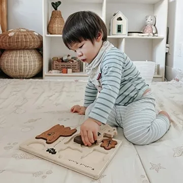 Wee Gallery Wooden Puzzle for Kids Educational Fun