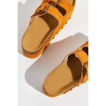 Yishaweiqi Women's Comfortable Suede Platform Sandals