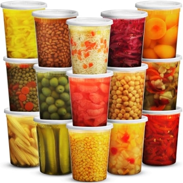 JoyServe 32 Oz Deli Food Containers with Lids - 36 Sets of Airtight Meal Prep Storage