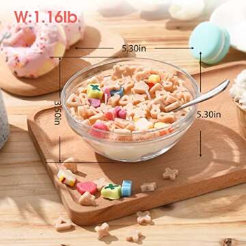 Cereal Candle Bowl - Vanilla Scented Food Candles Aesthetic - Cute Candles for Cool Gifts - 3 Wicks Cereal Candles for Best Burn - Cereal Bowl Candle with Spoon - Cool Candles for Cool Things
