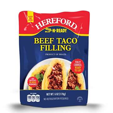 Hereford Beef Taco Filling | Shelf Stable, Halal, Protein-Rich, Fully Cooked
