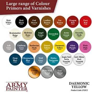 The Army Painter Color Primer Spray Paint, Daemonic Yellow, 400ml, 13.5oz - Acrylic Spray Undercoat for Miniature Painting - Spray Primer for Plastic Miniatures