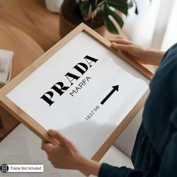 Poster Master Luxury Brand Logo Poster - Typography Print - Fashion Art - Modern Art - Minimal Art - Gift for Men & Women - Chic Wall Decor for Bedroom, Dorm or Living Room - 8x10 UNFRAMED Wall Art