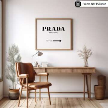 Poster Master Luxury Brand Logo Poster - Typography Print - Fashion Art - Modern Art - Minimal Art - Gift for Men & Women - Chic Wall Decor for Bedroom, Dorm or Living Room - 8x10 UNFRAMED Wall Art