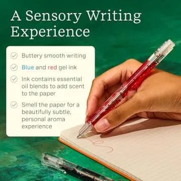 Lifelines Scented Lava Gel Pen Set, 2-Pack (Blue & Red) - 0.7mm Colored Gel Pens Infused with Scented Essential Oil Blends & Mesmerizing Lava - School Supplies for College Kids & Adults