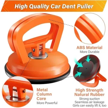 WASAIQI Dent Puller,Car Dent Puller 3 Pack Dent Remover Tool Suction Cup Dent Puller Dent Removal Kit for Car and Dent Repair Kit for Car Body,Tiles Lifting,Objects Moving,Screen (Yellow+Orange+Blue)