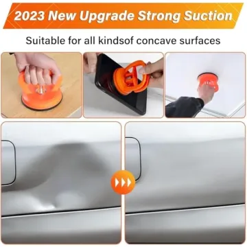 WASAIQI Dent Puller,Car Dent Puller 3 Pack Dent Remover Tool Suction Cup Dent Puller Dent Removal Kit for Car and Dent Repair Kit for Car Body,Tiles Lifting,Objects Moving,Screen (Yellow+Orange+Blue)