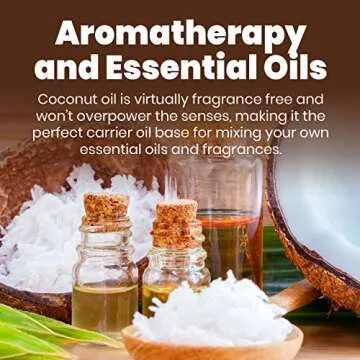 Skinsations Fractionated Coconut Oil 16oz | Natural Massage and Body Oil for Skin and Hair, Lightweight Carrier Oil for Essential Oil Aromatherapy