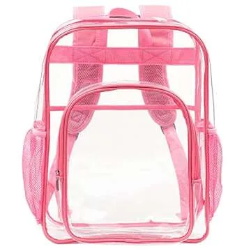 Durable Nausear Clear Backpack Stadium Approved 18x14x8