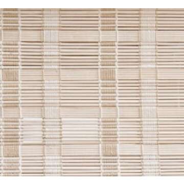 ARLO BLINDS Sheer Bamboo Roman Shades with Valance - Whitewash, 40" W x 60" H - Light Filtering Cord...