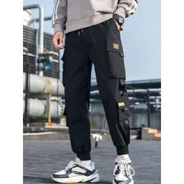 Ambcol Men's Jogger Pants Comfortable Casual Streetwear