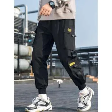 Ambcol Men's Jogger Pants Comfortable Casual Streetwear