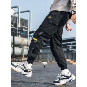Ambcol Men's Jogger Pants Comfortable Casual Streetwear