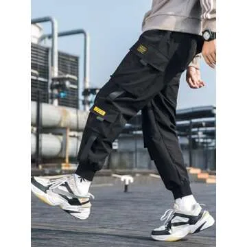 Ambcol Men's Jogger Pants Comfortable Casual Streetwear