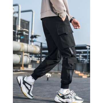 Ambcol Men's Jogger Pants Comfortable Casual Streetwear