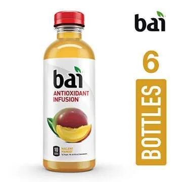 Bai Flavored Water, Malawi Mango, Antioxidant Infused Drinks, 18 Fluid Ounce Bottles, 6 count