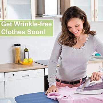 Ironing Board Cover and Pad Silicone Coated Resists Scorching and Staining Ironing Board Pads