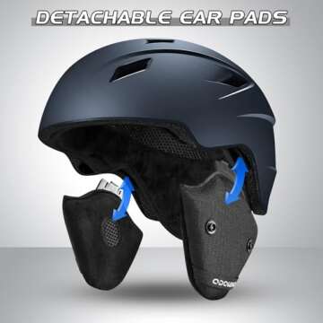 Odoland Ski Helmet and Goggles Set, Snowboard Helmet Glasses for Men, Women & Youth - Shockproof/Windproof Gear for Skiing, Snowboarding, Midnight Blue, M