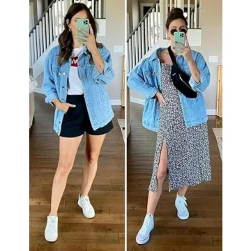 Shop Omoone Women's Oversized Denim Jacket for All Sizes